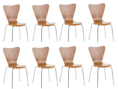 Produktbild von CLP 8er Set Besucherstuhl Calisto stapelbar eiche