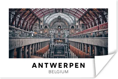 Produktbild von MuchoWow® Poster Antwerpen - Belgien - Architektur 180x120 cm - Fotoplakat
