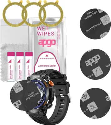 Produktbild von apgo 3 Stück Schutzglas, Matt, kompatibel mit Colmi V68 Smartwatch, Hybrid 8H, Ersatz für Hartglas, Displayschutzglas, Bildschirmschutz, Displayschutz, kratzfest