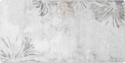 Produktbild von Schreibtischmatte - Tischunterlage - Mauspad - 120x60 cm - Grauer Beton und Blumen