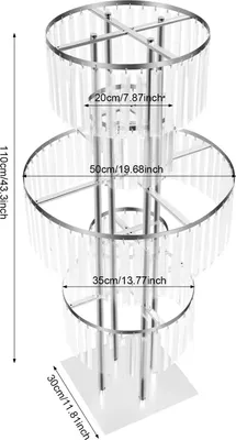 Zdjęcie produktu dla Stojak na kwiaty – 5-poziomowy stojak wystawowy – wysokość 110 cm – metalowa rama – na wesele, imprezę, wydarzenie, do domu