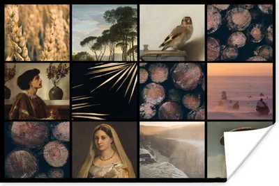 Produktbild von MuchoWow® Poster Collage - Alte Meister - Farben 120x80 cm - Bilder