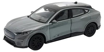 Modellauto Ford Mustang Mach-E GT 2023, 12 cm, Metall, grau-metallic