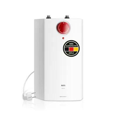 Produktbild von AEG druckloser Kleinspeicher Huz 5 DropStop, Untertischboiler 5 Liter Niederdruck, mit DropStop, Temperaturwahl von 35-85 °C, mit Stecker, 222167