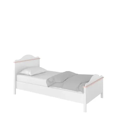 Obrázek produktu pro Dětská postel s matrací a roštem 90x200 LEGUAN - bílá / růžová