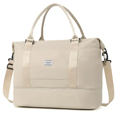 Produktbild von Reisetasche 46x32x23 handgepäck mit Schuhfach Tasche Sporttasche Weekender Bag Schwimmtasche Wasserdicht Travel Duffle Bag