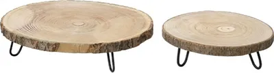 Obrázek produktu pro Sada podnosů KSD Ø 34 x 7,5 cm Ø 26 x 7,5 cm Dekorativní 2 kusy