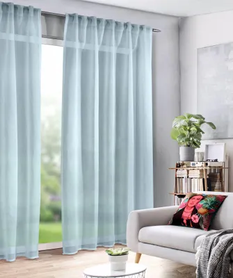 Produktbild von Fertigschal verdeckte Schlaufen "Arianna/Isa" - Größe (HxB): 290x135cm Farbe: Blau