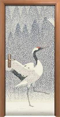 Produktbild von Türposter 90x200 cm Türaufkleber Türtapete Türfolie Klebefolie Wand Kunst Tiere Japanische vögel