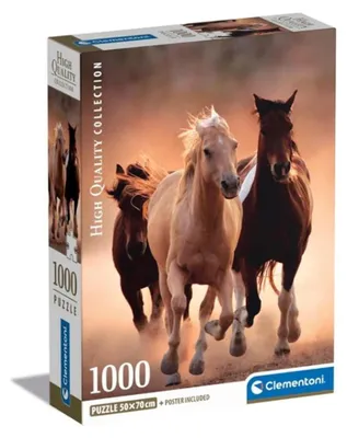 Obrázek produktu pro Clementoni puzzle 1000 kompaktních běžících koní 39771