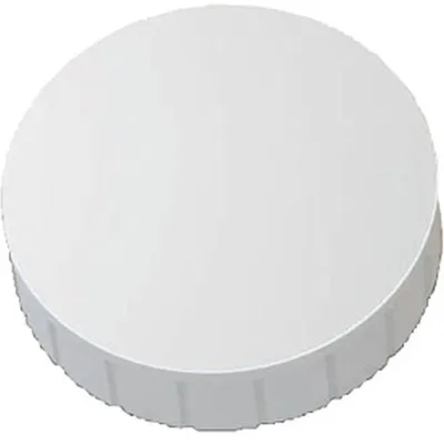Immagine prodotto di MAUL Magnete rotondo 10 pezzi 2,5 kg Plastica Ferrite resistente alla rottura Erodito Verniciato Ø 3,8 x 1,55 cm Bianco