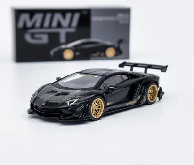 Image de Lamborghini Aventador LBWORKS Édition Limitée Mattschwarz - Mini GT 1:64