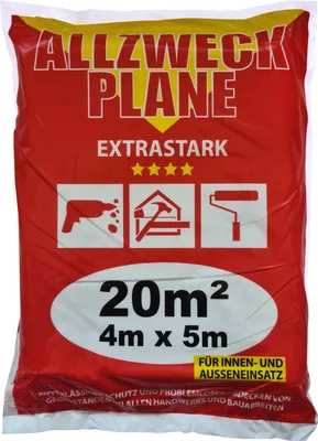 Obrázok produktu pre JUFOL Univerzálna plachta extra silná 4x5 m LDPE transparentná robustná pre interiér a exteriér