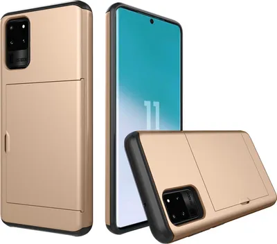 Produktbild von Schutzhülle für Samsung Galaxy S20 Ultra 6.9 Zoll Kreditkarte Case Tasche Stoßfest Gold
