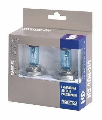 Image de 1x SPARCO H4 ampoule feu de route 12V 4000K halogène 02061ICEK4002
