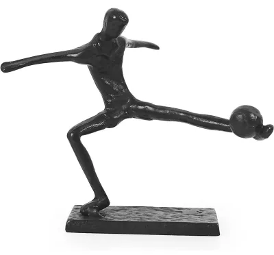 Produktbild von Gusseisen-Fußballspieler-Figur zur Dekoration