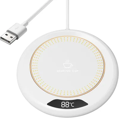 Produktbild von Tisch-Tassenwärmer, Tassenwärmer mit 3 Temperaturstufen, USB-Tassenwärmer, Kaffeetassenwärmer, elektrischer Tassenwärmer, Tassenwärmer mit automatischer Abschaltung nach 8 Stunden