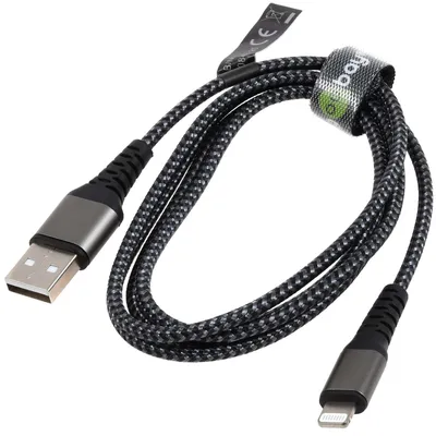 Produktbild von Goobay 49268, 1 m, USB A, Lightning, Männlich, Männlich, Grau, Silber