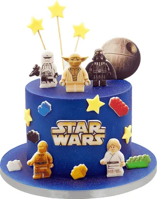 Obrázok produktu pre Sweetfanaberia | Dekorácia na tortu LEGO STAR WARS - 19 kusov - Ručná výroba - Jedlá dekorácia na tortu