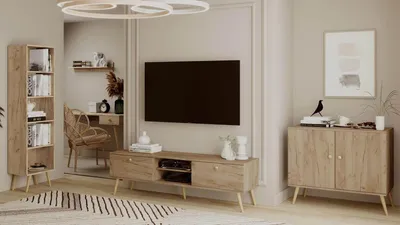 Produktbild von Wohnzimmer-Set Bolea"A" - Eiche Craft Gold
