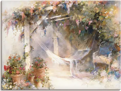 Produktbild von ARTland Leinwandbild Terrasse Größe: 40x30 cm