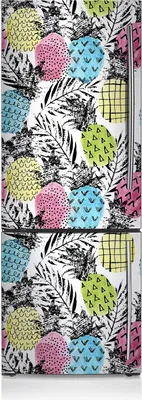 Produktbild von Kühlschrankmagnete Kühlschrank Magnetfolie Magnete Küche 60x180 cm - Bunte Ananas.