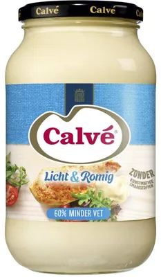 Produktbild von Calvé Saus Pot Mayonnaise Leicht & Cremig, 650 g – milde Mayonnaise ideal zum Dippen und Verfeinern