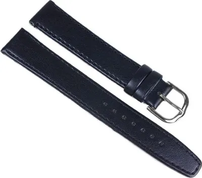 Produktbild von Ersatzband Uhrenarmband Kalbsleder Band schwarz 23732S, Stegbreite:16mm
