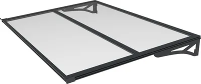 Produktbild von TrendLine Vordach Bordeaux Aluminium schwarz 140 x 90 x 14,8 cm