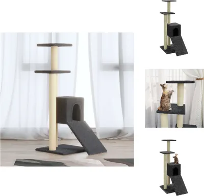 Obrázok produktu pre vidaXL Škrabací strom so sisalovými škrabadlami tmavosivý 92 cm - Škrabacie stromy