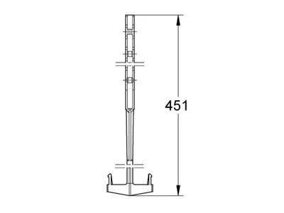 Produktbild von Grohe Zugstange 451 mm für Servo-Set chrom - 43540000