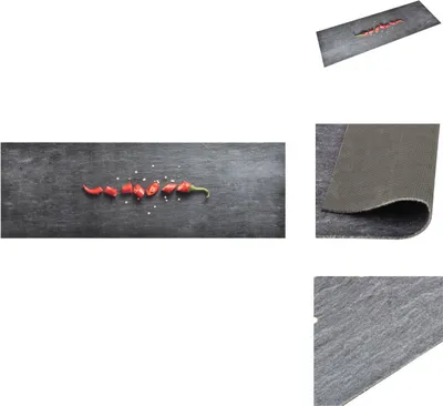 Produktbild von vidaXL Küchenteppich Waschbar Peperoni 60x300 cm - Fußmatten