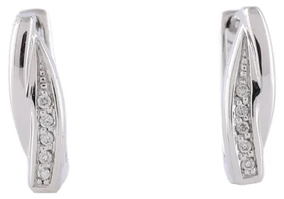Produktbild von MIAMAR 1136034 Damen Creolen 14 Karat (585) Weißgold Silber weiß