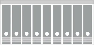 Produktbild von Wallario Ordnerrücken Sticker, selbstklebend für breite Ordner, 9 Stück, Motiv Grau