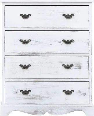 Image de vidaXL Commode à tiroirs blanc 60x30x75 cm bois