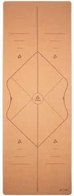 Produktbild von Yogamatte Kork 5 mm, 66 cm breit, Linien, Kork und Kautschuk, für Yoga