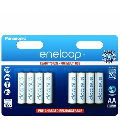 Produktbild von Panasonic eneloop Standard Mignon 8er Pack inkl. 2 AccuCell Akkuboxen Gratis