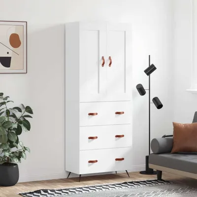 Produktbild von vidaXL Highboard Weiß 69,5x34x180 cm Holzwerkstoff