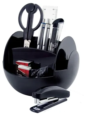 Image de Organisateur de bureau rotatif Pavo, comprenant un ensemble de 9 accessoires