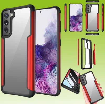 Produktbild von Für Samsung Galaxy S21 Plus Hybrid Iron Man Rot Handy Tasche Etuis Hülle