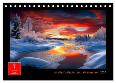Produktbild von Im Wechselspiel der Jahreszeiten (Tischkalender 2027 DIN A5 quer), CALVENDO Monatskalender