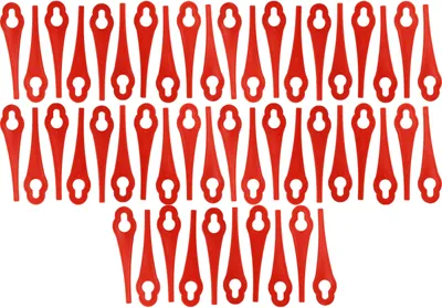 Produktbild von vhbw 50x Ersatz-Messer Ersatz für Grizzly 91094326 für Rasenmäher - Ersatzklinge Rot, Polyamid