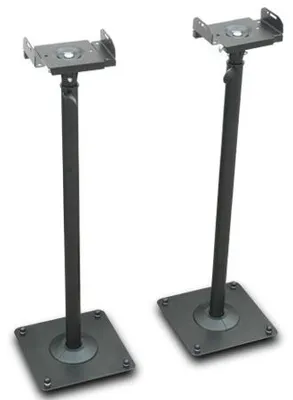 Produktbild von Zwei Lautsprecher Stative schwarz Audio Monitor Ständer höhenverstellbar mit Kabelkanal Modell: LS-1B