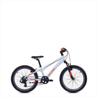 Immagine prodotto di Bicicletta per bambini da 20 pollici, 7 marce, MTB per bambini, S’COOL Xroc pro, dai 6 ai 10 anni, 115-135 cm, grigio/arancione neon