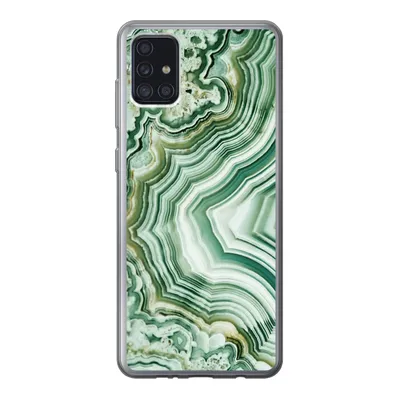 Produktbild von MuchoWow® Handyhülle Schutzhülle Hülle für Samsung Galaxy A52 5G Natursteine - Grün - Gesteine und Mineralien Silikon Softcase Handy Hülle - Umschlag