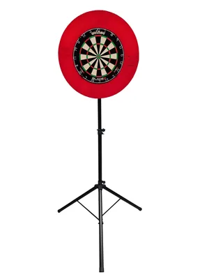 Produktbild von Steeldart Set - Dartboard Winmau Blade 6 + Roleo Dartständer + Roleo Surround Rot + 2 Satz Pfeile