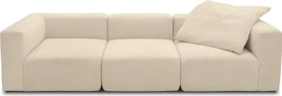 Produktbild von DOMO Collection Sofa 800013, 3-Sitzer Garnitur, gepolsterte Rückenlehne, Modul-Element, Couchgarnitur, 301 x 108 x 69 (BxTxH), beige