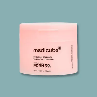 Obrázok produktu pre Medicube PDRN Pink Collagen Toning Gel Toner Pad gélové tonerové tampóny 70 ks 120 ml