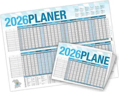 Produktbild von itenga Urlaubsplaner Projektplaner 2026 - BAYERN DIN A2 gefalzt