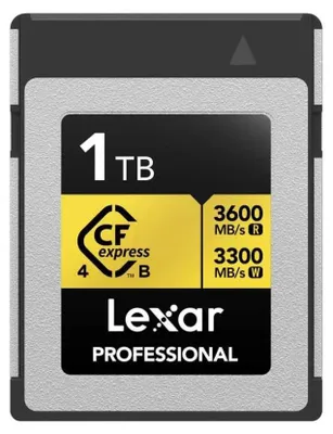 Immagine prodotto di Scheda LEXAR CFexpress PRO Type B Gold serie 4.0 da 1 TB R3600/W3300
